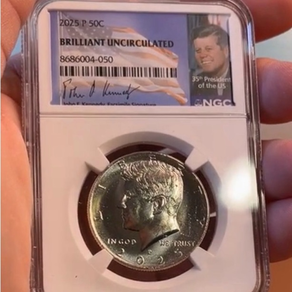 2025 Kennedy Half Dollar Coin. 🪙 Last year of him facing this direction. 🤯